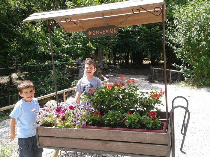 fleur avec enfant