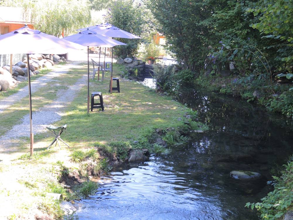 allée avec ruisseau